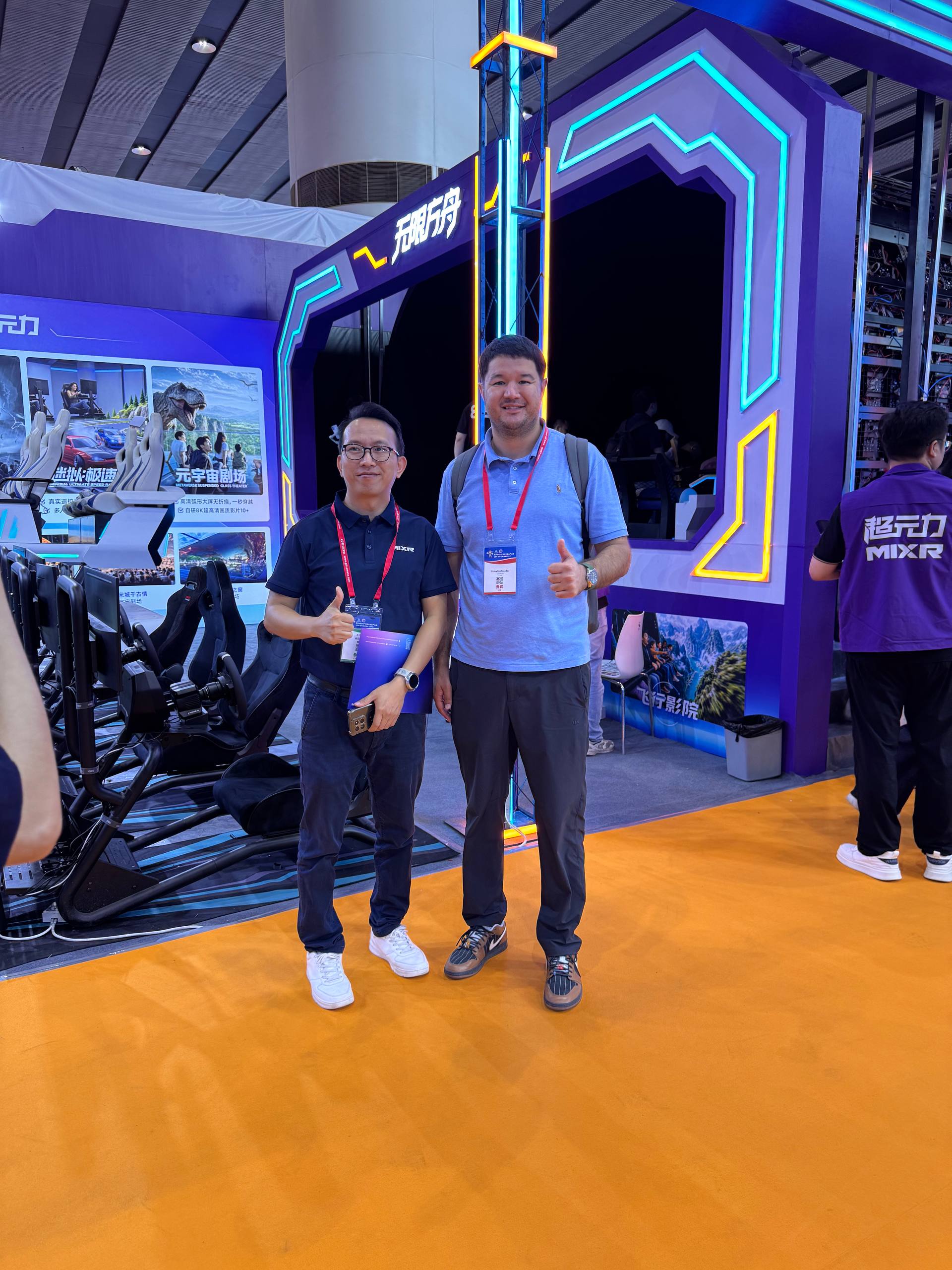 Akmal Ahmedov at the MIXR stand at GTI China Expo 2026