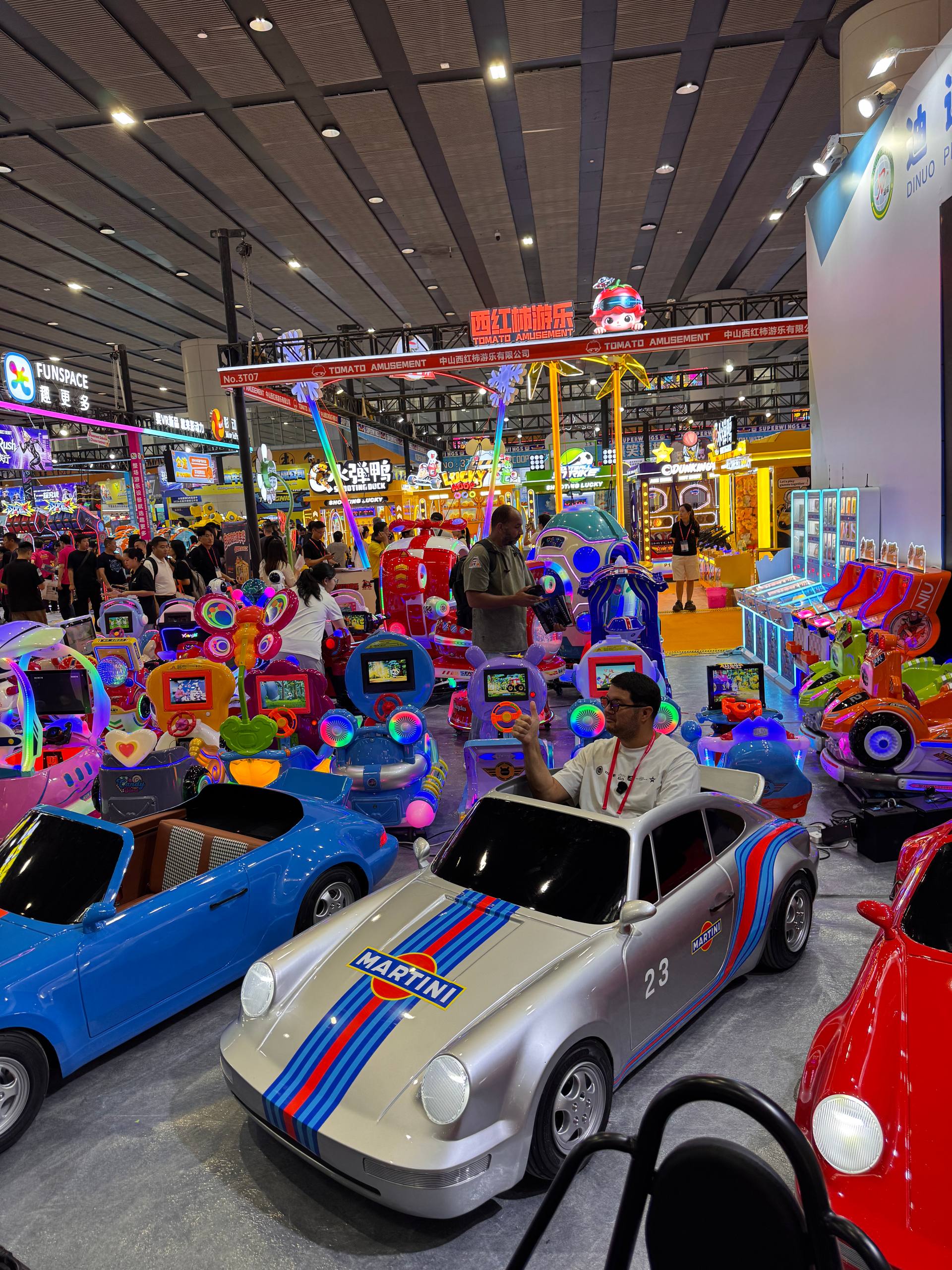 Hall at the 18th GTI China Expo 2026 featuring gaming and entertainment equipment